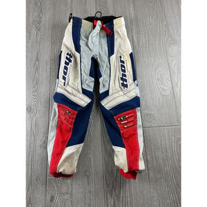 Vintage ThorMX Youth Riding Pants Red And Blue Size 22